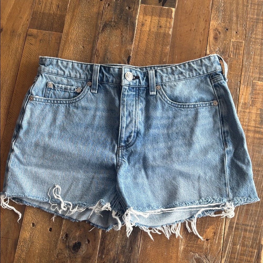 rag & bone Light Blue Denim Jean Shorts - Picture 2 of 3